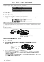 Preview for 108 page of Panasonic PT-FX500 Operating Instructions Manual