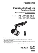 Panasonic PT-JW130F Operating Instructions Manual preview