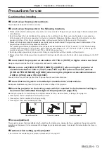 Предварительный просмотр 13 страницы Panasonic PT-JW130F Operating Instructions Manual