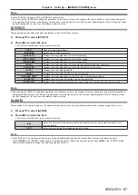 Предварительный просмотр 67 страницы Panasonic PT-JW130F Operating Instructions Manual