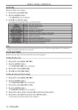 Preview for 74 page of Panasonic PT-JW130FBE Operating Instructions (Functional Manual)