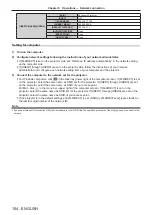 Preview for 104 page of Panasonic PT-JW130FBE Operating Instructions (Functional Manual)