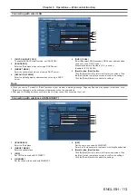 Предварительный просмотр 113 страницы Panasonic PT-JW130FBE Operating Instructions (Functional Manual)