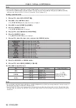 Предварительный просмотр 62 страницы Panasonic PT-JW130HBU Operating Instructions Manual