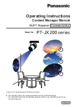Panasonic PT-JX200 series Operating Instructions Manual preview