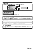 Preview for 5 page of Panasonic PT-JX200F Operating Instructions Manual