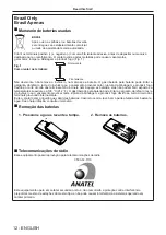 Preview for 12 page of Panasonic PT-JX200F Operating Instructions Manual