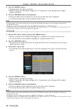 Preview for 96 page of Panasonic PT-JX200F Operating Instructions Manual