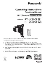 Panasonic PT-JX200FBE Operating Instructions (Functional Manual) preview