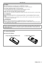 Preview for 9 page of Panasonic PT-JX200FBE Operating Instructions (Functional Manual)