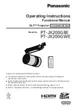 Panasonic PT-JX200GBE Operating Instructions Manual preview