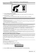 Предварительный просмотр 47 страницы Panasonic PT-JX200GBE Operating Instructions Manual