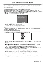 Предварительный просмотр 49 страницы Panasonic PT-JX200GBE Operating Instructions Manual