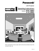 Preview for 1 page of Panasonic PT-L300 Operating Instructions Manual