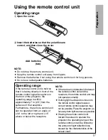 Preview for 17 page of Panasonic PT-L300 Operating Instructions Manual