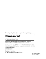 Preview for 76 page of Panasonic PT-L300 Operating Instructions Manual