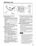 Preview for 15 page of Panasonic PT-L650U Operating Instructions Manual