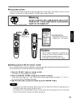 Preview for 15 page of Panasonic PT-L6510E Operating Instructions Manual