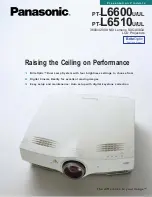 Panasonic PT-L6510U Specifications preview