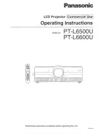 Preview for 1 page of Panasonic PT-L6600UL Operating Instructions Manual