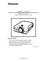 Preview for 1 page of Panasonic PT-L711 Specification