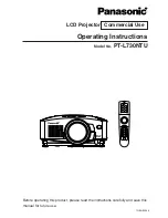 Panasonic PT-L730NT Operating Instructions Manual preview