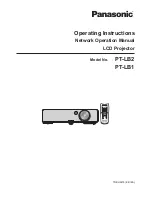 Panasonic PT-LB1 Operating Instructions Manual предпросмотр