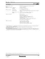 Preview for 3 page of Panasonic PT-LB1 Spec File