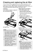 Предварительный просмотр 52 страницы Panasonic PT-LB10NTE Operating Instructions Manual