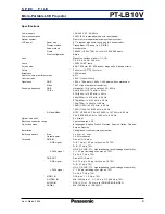 Preview for 2 page of Panasonic PT-LB10V Spec File