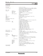 Preview for 2 page of Panasonic PT-LB2 Spec File