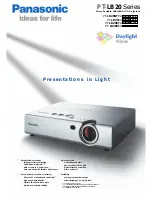 Preview for 1 page of Panasonic PT-LB20EA Specifications