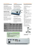 Preview for 4 page of Panasonic PT-LB20EA Specifications