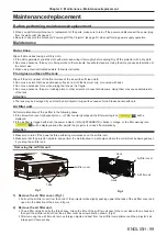 Preview for 99 page of Panasonic PT-LB305 Operating Instructions Manual