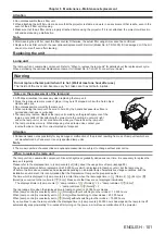 Preview for 101 page of Panasonic PT-LB305 Operating Instructions Manual