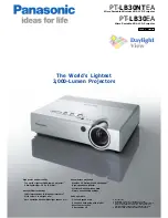 Preview for 1 page of Panasonic PT-LB30NTEA Brochure & Specs