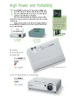 Preview for 5 page of Panasonic PT-LB30NTEA Brochure & Specs