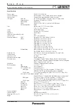 Preview for 2 page of Panasonic PT-LB50NT Spec File