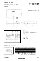 Preview for 4 page of Panasonic PT-LB50NT Spec File