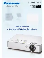 Panasonic PT-LB51 Series Brochure & Specs preview