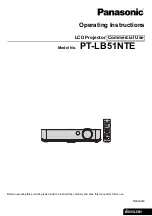 Panasonic PT-LB51A Operating Instructions Manual preview