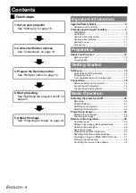 Preview for 6 page of Panasonic PT-LB51A Operating Instructions Manual