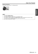 Preview for 13 page of Panasonic PT-LB51A Operating Instructions Manual