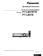 Preview for 1 page of Panasonic PT-LB51E Operating Instructions Manual