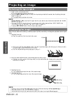 Предварительный просмотр 22 страницы Panasonic PT-LB51EA Operating Instructions Manual