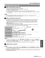 Предварительный просмотр 41 страницы Panasonic PT-LB51EA Operating Instructions Manual