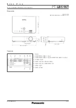 Preview for 4 page of Panasonic PT-LB51NT Specifications