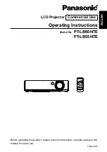 Preview for 1 page of Panasonic PT-LB55 Operating Instructions Manual