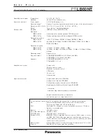 Предварительный просмотр 3 страницы Panasonic PT-LB60NT Spec File