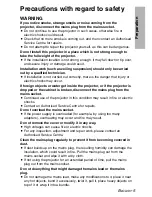 Preview for 5 page of Panasonic PT-LB60NTE Operating Instructions Manual